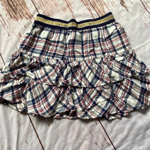Epic Threads Girls Plaid, Soft Flannel Pull On Skirt-Medium-Red/Blue-NWT - Picture 4 of 5